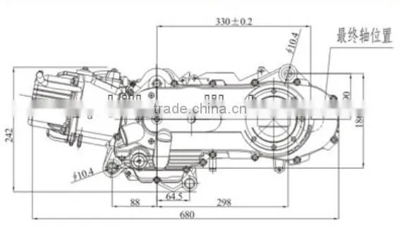 2014 new zongshen 50cc engine provided by zongshen parts supplier