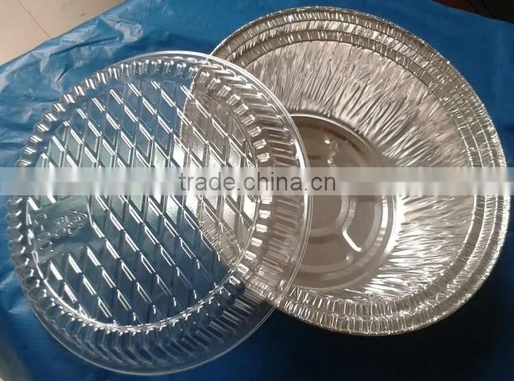 Food grade disposable round clear plastic lids for the foil bowl