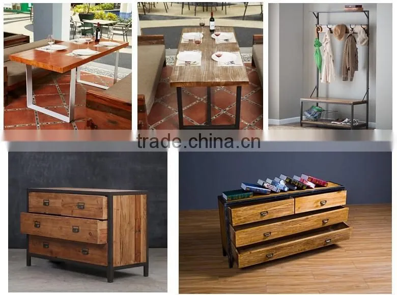 Metal And Wood Antique TV Cabinet , Vintage TV Stand