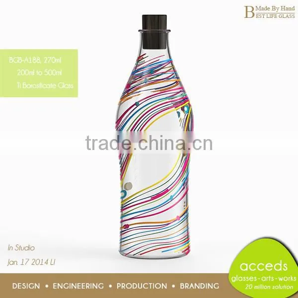 OEM/ODM Glass Milk Bottle With Color Printing