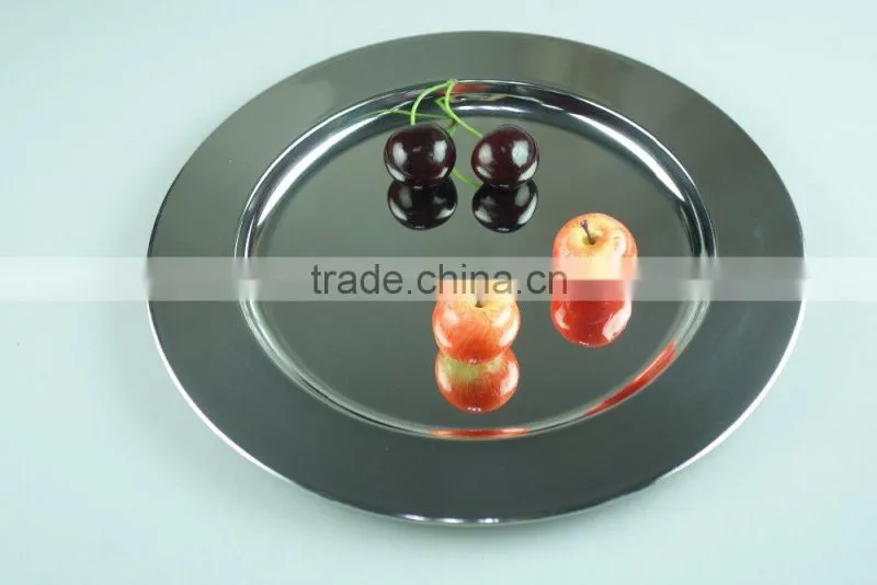 round plate stainless steel buffet trays with multi size