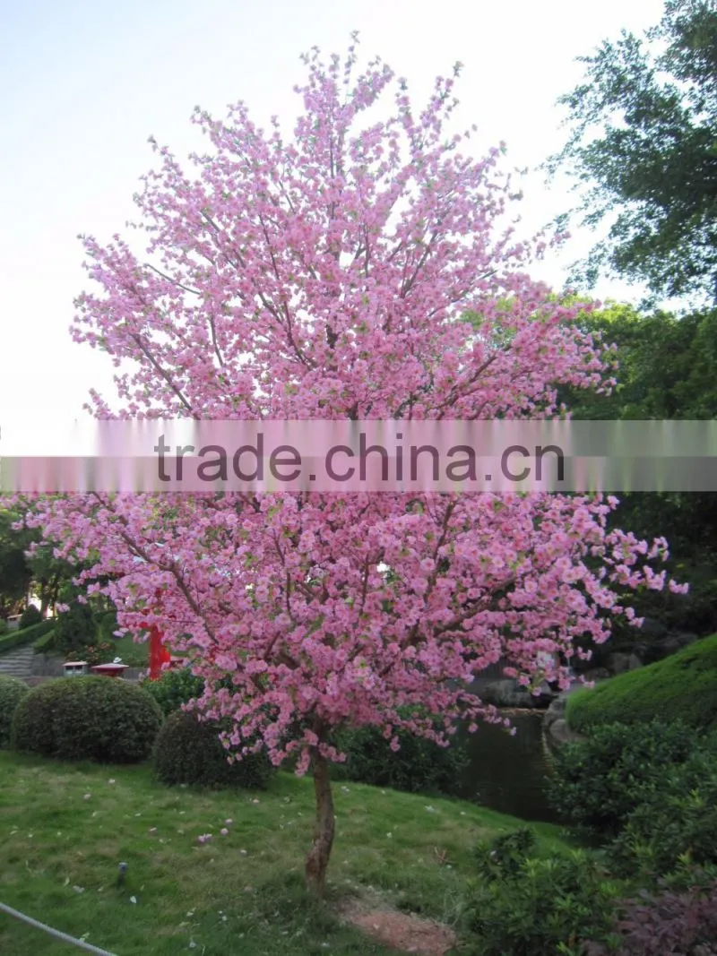 peach blossom cherry flower tree man made blooming real trunk tree with UV RESISTANCE