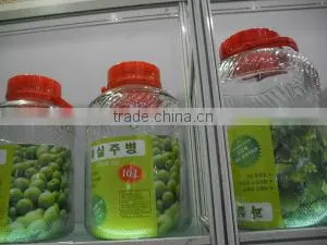 four sizes clear large sealed glass jar with plastic lid and handel