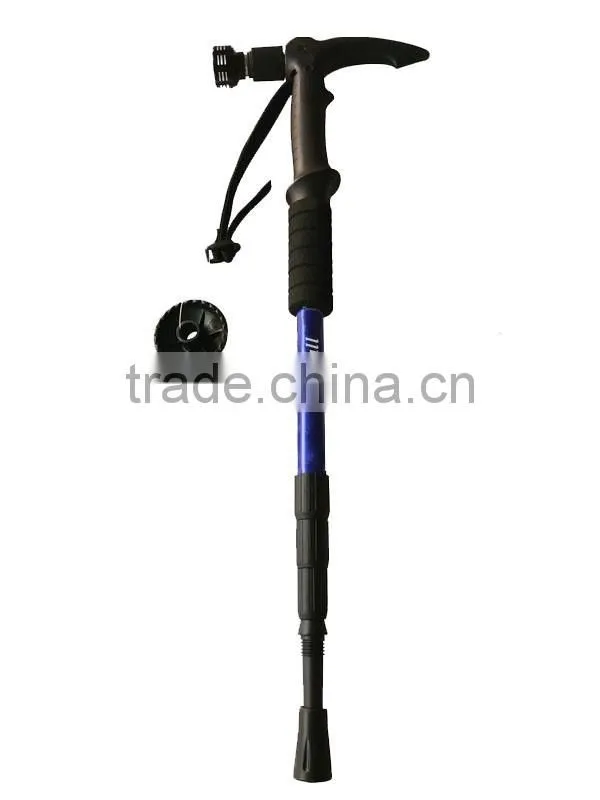 Retractable walking cane with flashlight 5 LED, Aluminum 7075, 4 sections, SZ19003