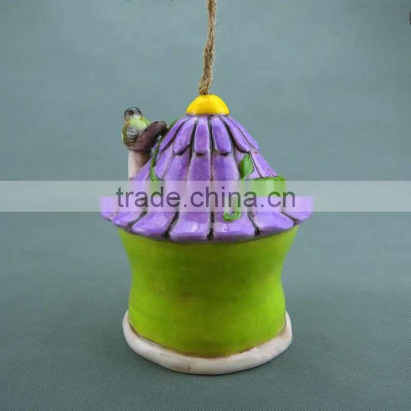 Ceramic Bird Nesting Houses, Ceramic House for Song Birds,Ceramic Bird Feeders