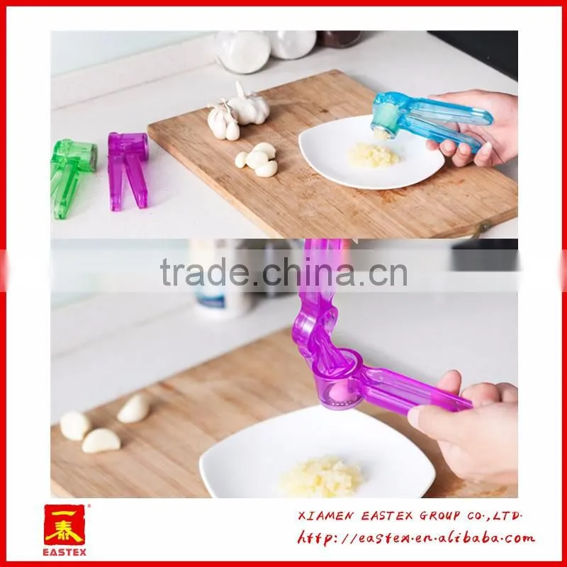 Manual convenient use plastic PC garlic presser and crusher