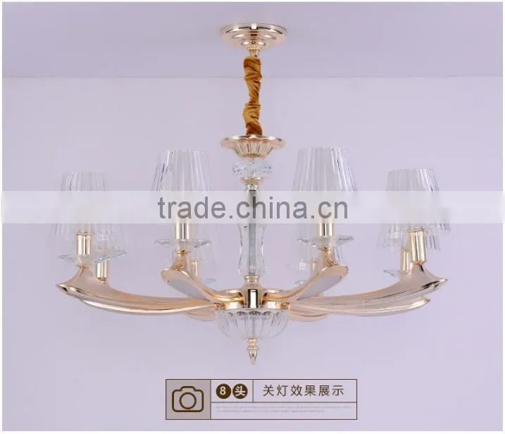 M988 Momoda decorations luxury simple Crystal living room bedroom golden home lighting chandelier pendant lamp