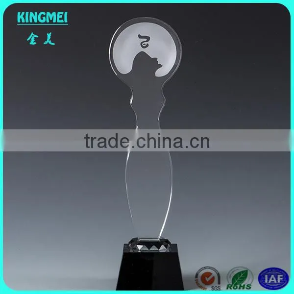 wholesale crystal glass angel trophy for gifts,crystal oscar awards