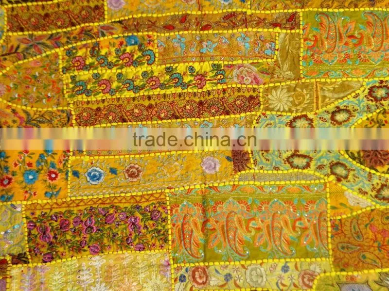 Old Fabric handworked handcrafted Wall Decor - Handworked Cotton Fabric Patchwork Wall Hanging Tapestry