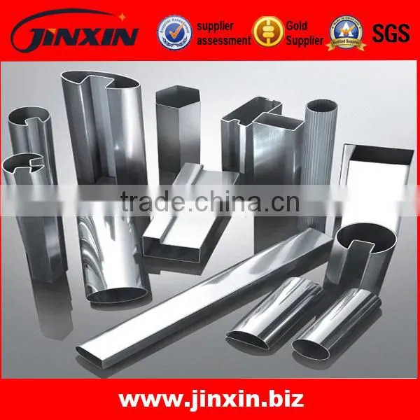 Single or double groove 304 316 decorative stainless steel slot pipe and tube(YK-9352)