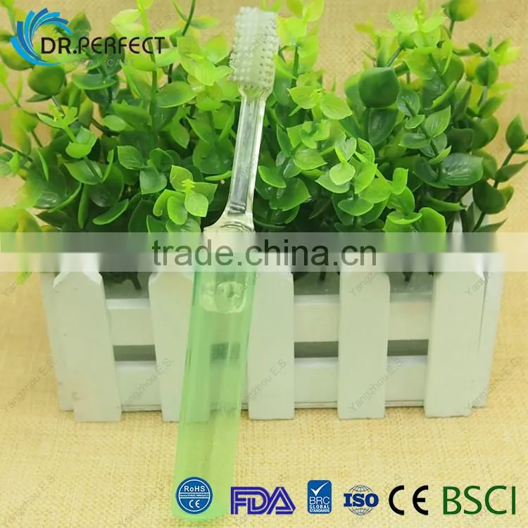 plastic tube package toothbrush travel set for traveller oral care products