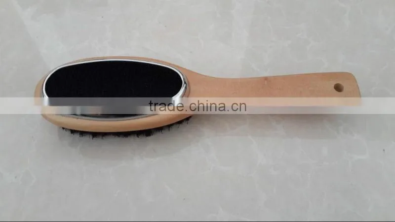Antistatic double side wooden cloth brush