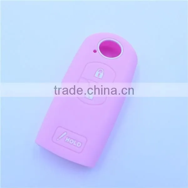 Silicone car key cover bag for mazda 3 button keys
