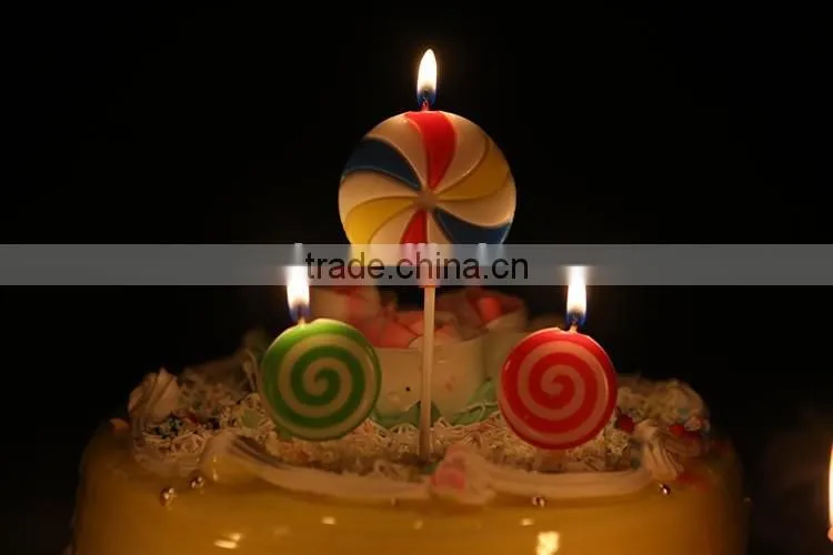 Colourful Lollipop Happy Birthday Candle for Children