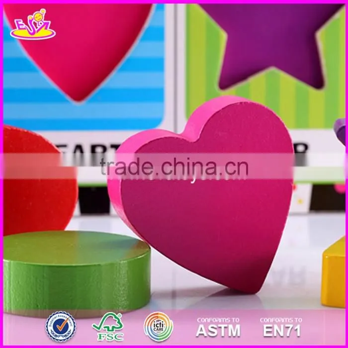 2017 New design children educational wooden blank puzzle pieces W14A165