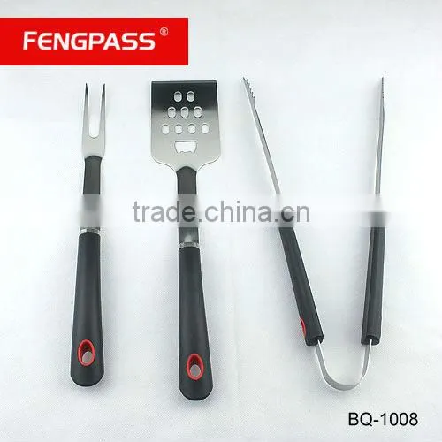Hot sell 3pcs BBQ set with wooden handle BQ-3056