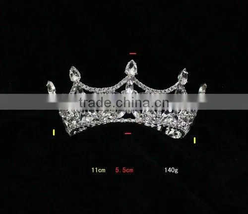 2016 Hot Selling Bridal Jewelry Pageant Rhinestone Big Fashion Crown H172-155