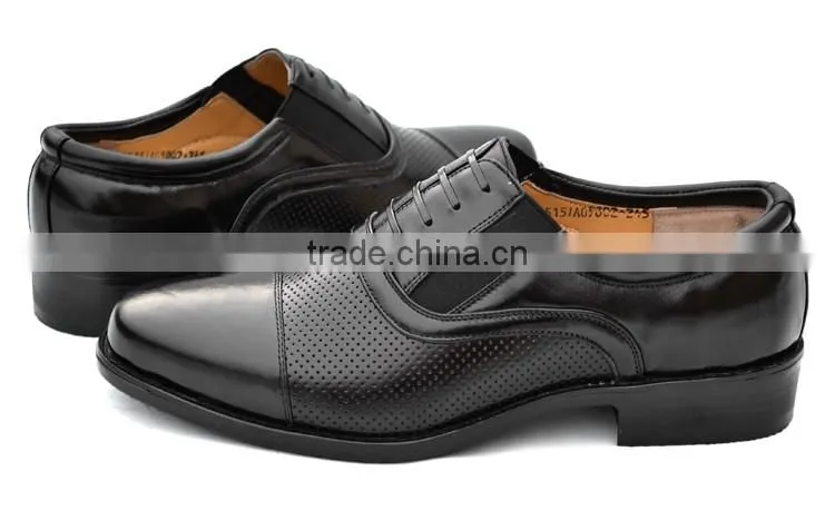 Made to order leather upper anti slip rubber sole officer men shoes