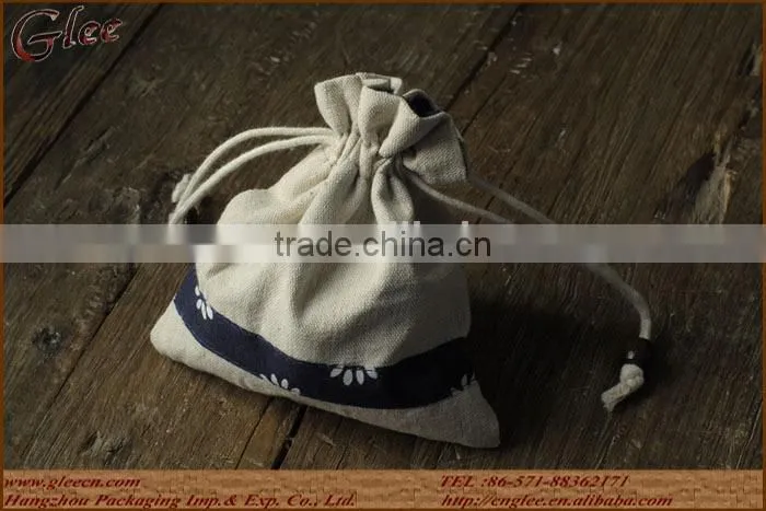 Cheap Tea storage bag fabric drawstring bag