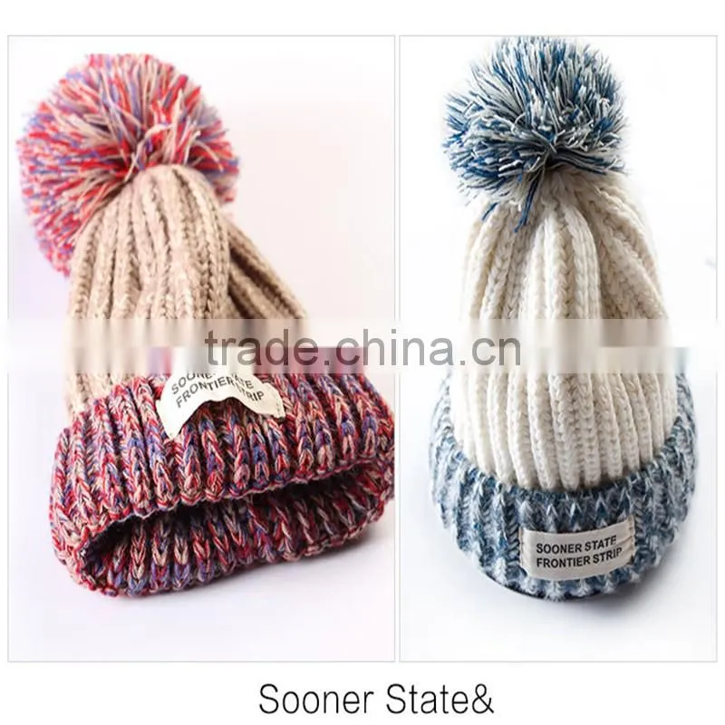 Wool hat children winter tide South Korea Korean new cashmere earmuffs plus parent-child knit hat female winter young lovers