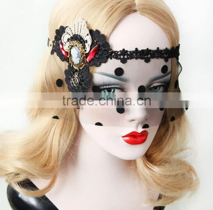 Queen crown hair accessories of Vampire,women tiara dance veil for bar &party