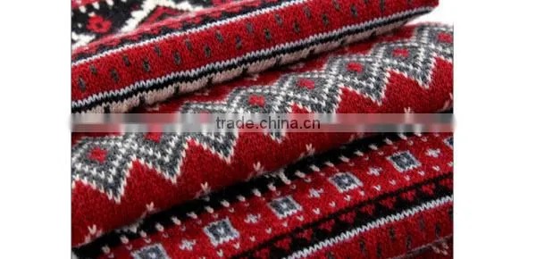 Men 100% cotton intarsia sweater