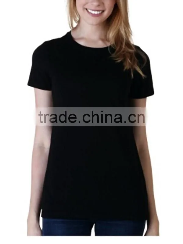 Women's 100%Cotton Black T-shirt