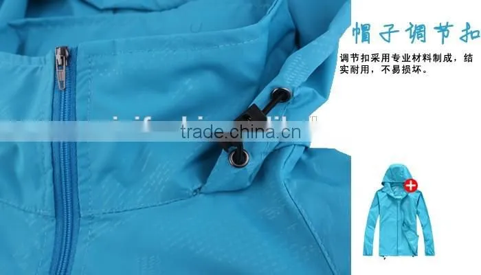 oem custom women sun protection waterproof jacket,cheap windproof dust coat