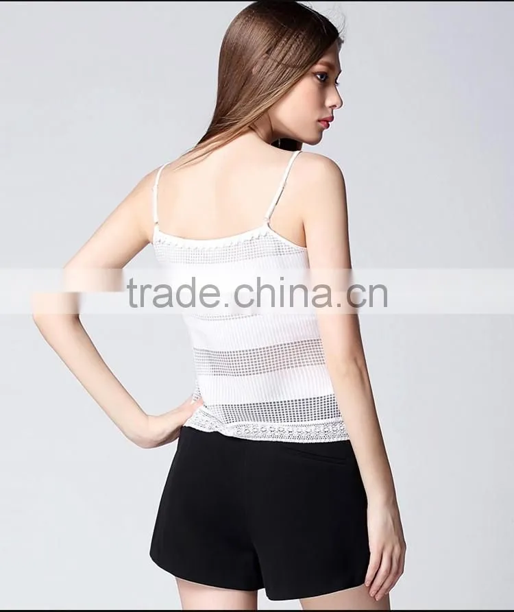 OEM factory custom loose mesh women sexy singlets/new design/ new design dry fit singlet