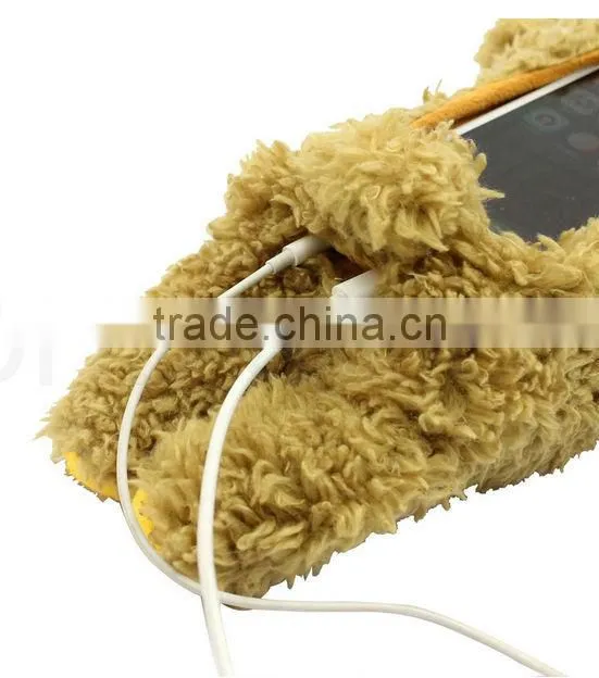 3D Cute Doll Toy Cool Plush Teddy Bear Cover Case For Samsung Apple cell Phones