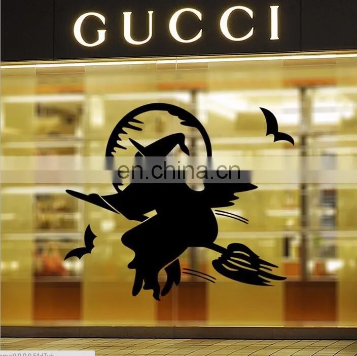 Halloween Theme Witch Window/Wall Sticker Halloween Decoration Home Decoration