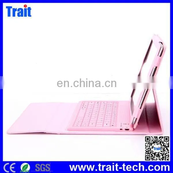 High Quality Fashion Silicone Bluetooth Keyboard Leather Flip Case for iPad Air2,Bluetooth Keyboard Case