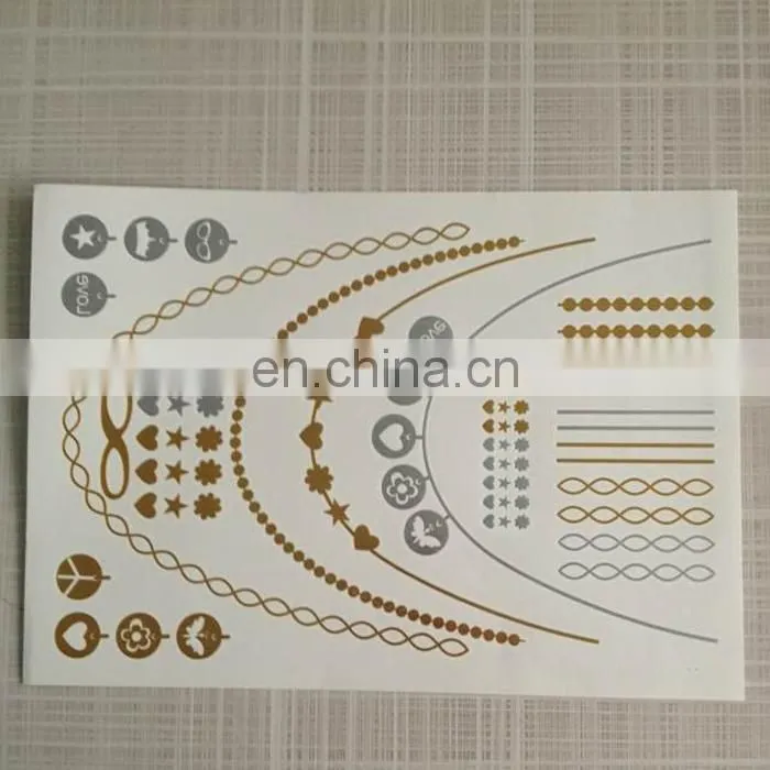 Jewelry Temporary Inspired Gold Tattoo Sticker