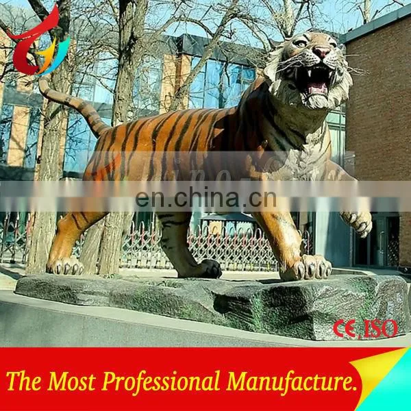 Attractive Outdoor Decoration Playground Fiberglass Tiger Statues