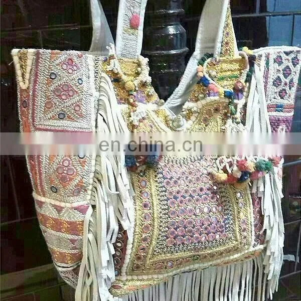 Indian Kantha work Banjara Tote bag#bambuse#gypsy#bohofashion#indiantextiles#indianfabric