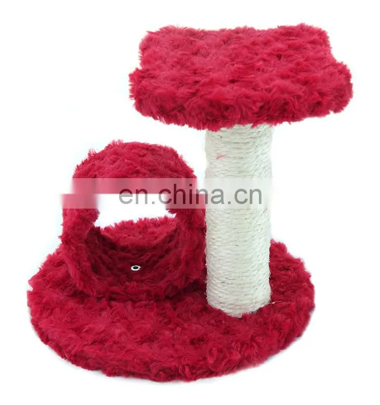 Lovable Bear double Climb Frame, A Good Place for Cats Kitty to Hide and Play