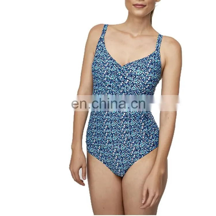 Custom printed illusion swimsuit hot sexy beach wear for women
