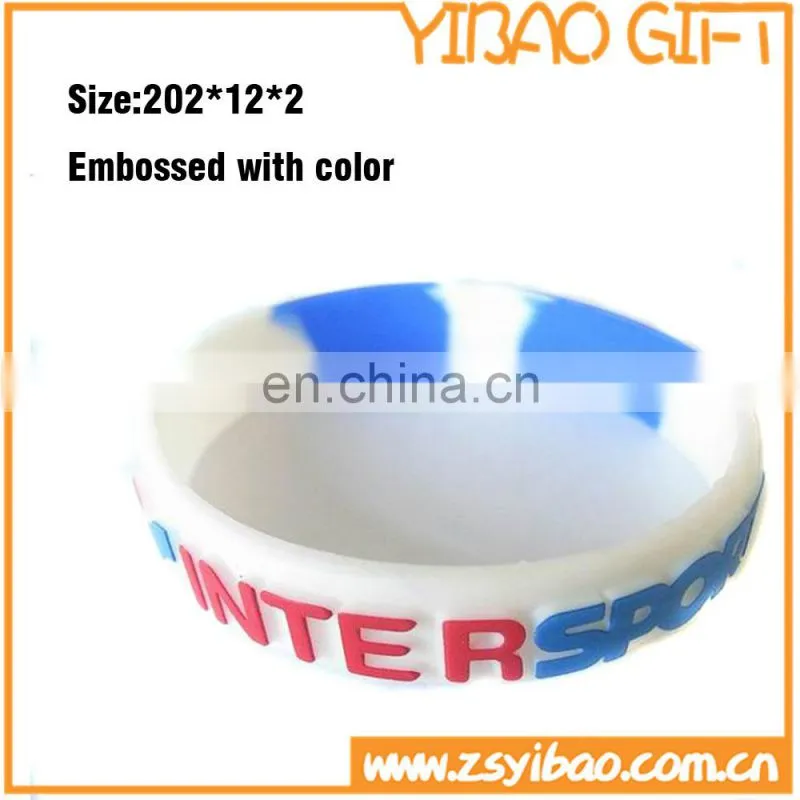 Cheapest customized printed logo Silicone Wristband