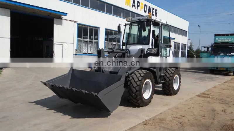 China ZL20 white colour wheel shovel Loader with 4 in 1 bucket and V-blade,