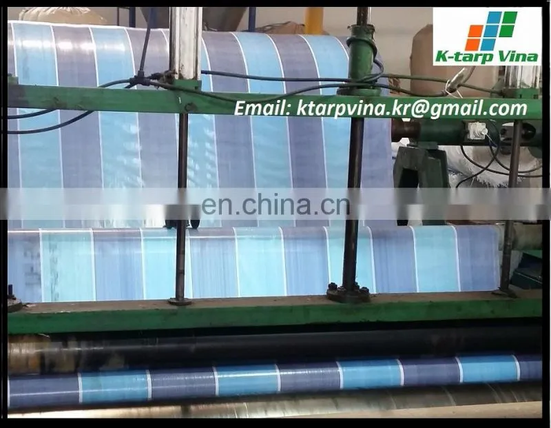 Blue/ White/ Blue Stripe Tarpaulin, Korea Quality, High quality, Malaysia, Singapore
