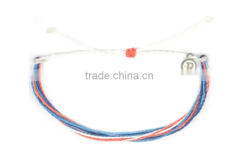 diy wax cord woven custom string bracelets for friend