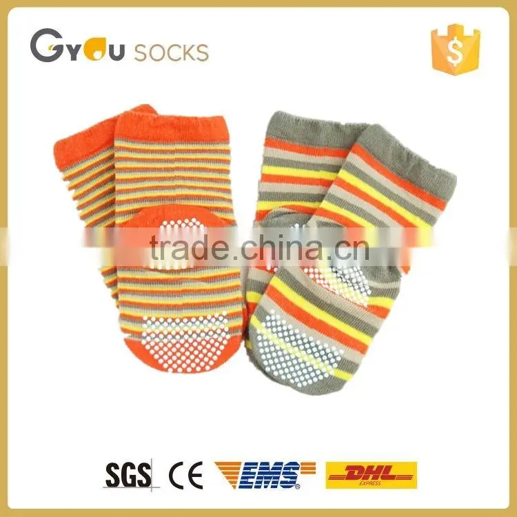 high quality bulk wholesale custom baby sock with stripes anti slip socks