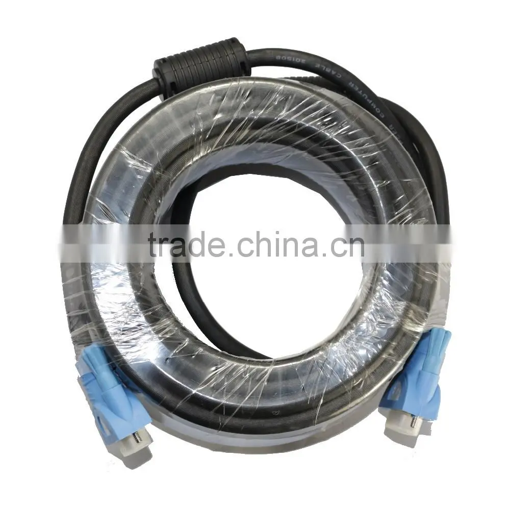 15PIN BLUE BLACK( 3+6) Male to Male PLUG RGB CABLE, VGA SCART CABLE