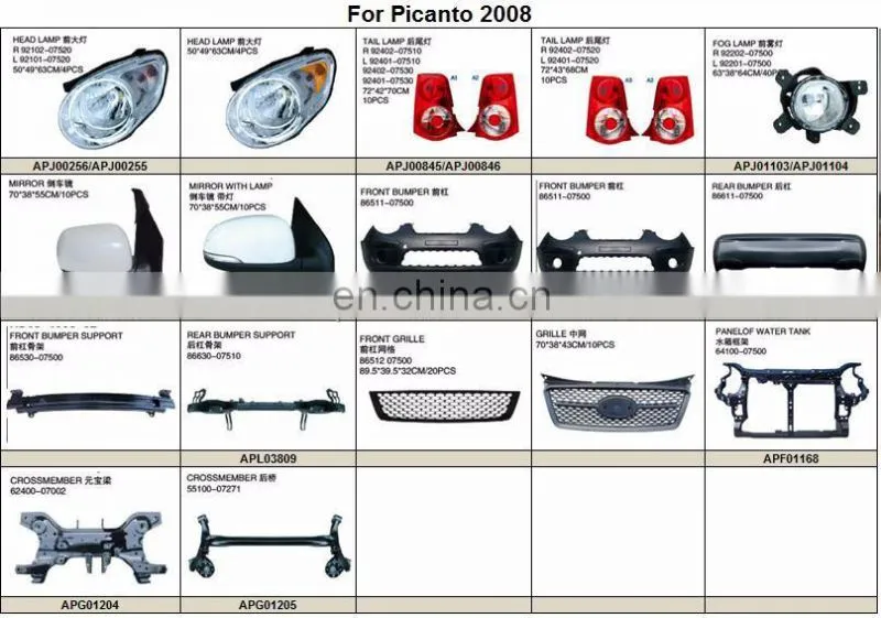 Aftermarket Parts Front Bumper For 2009 Picanto