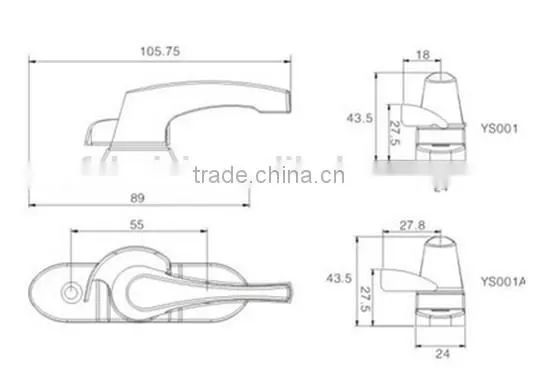 YS001 aluminium window accessories window hardware