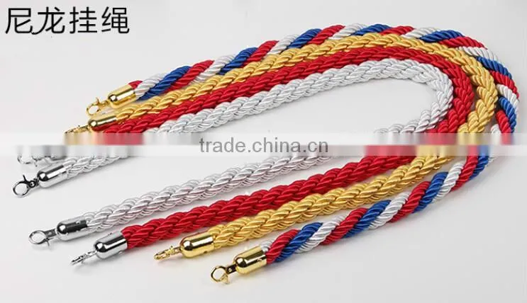 Hangging Rope with golden hook For Barriers