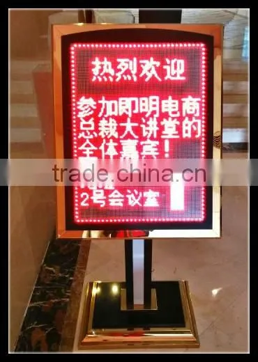 LED display stand sign/Stainless steels floor stand/Light Emitting Diode pop board_advertising stand signs