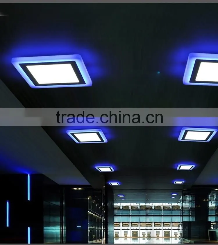 Ultra thin Double Color LED Panel Light 3+2 Blue+White/Warm White Ultrathin square led panel light,led panel ceiling light