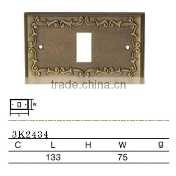 Zamak Switch Plate / electrical wall switch plate----- Art.3K2434