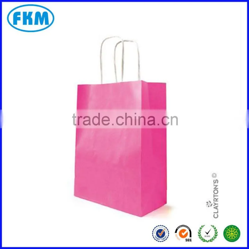 High quality custom colorful Kraft paper bag with manufactuer